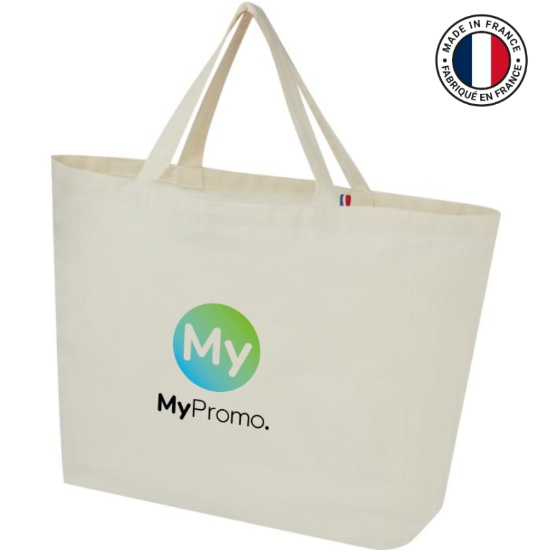 Shopper-Tragetasche | Recycelte Baumwolle/Polyester | 200 g/m² | 10L | Hergestellt in Frankreich