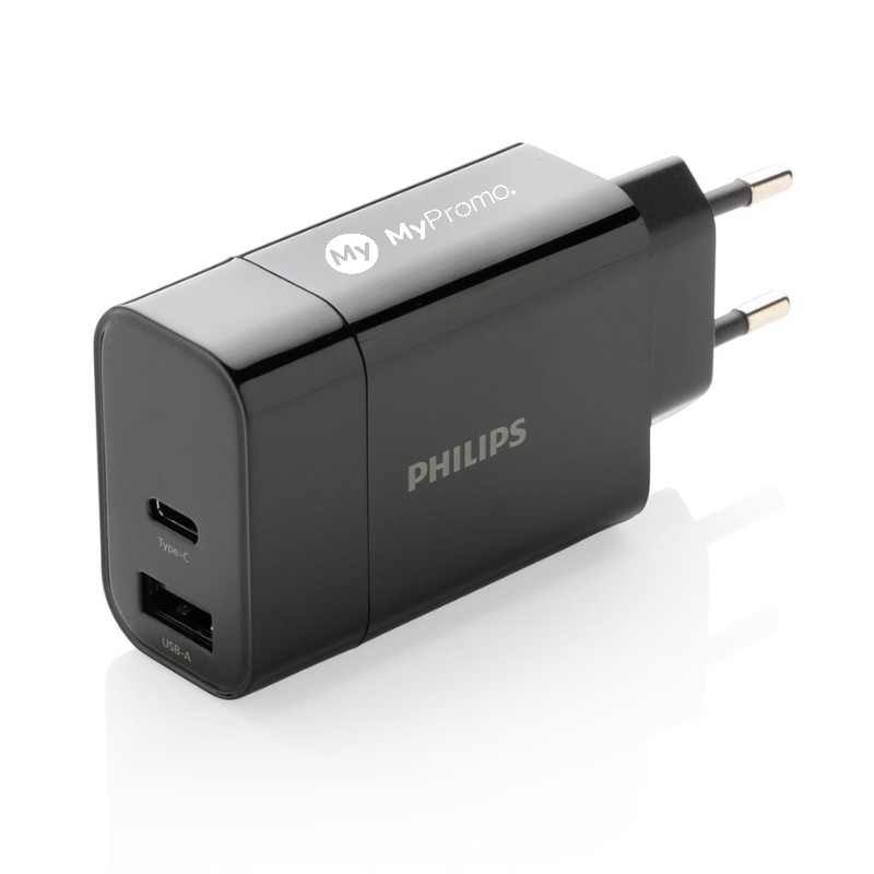 Chargeur Philips | ABS | USB-C et sortie 2A | Chargement ultra rapide