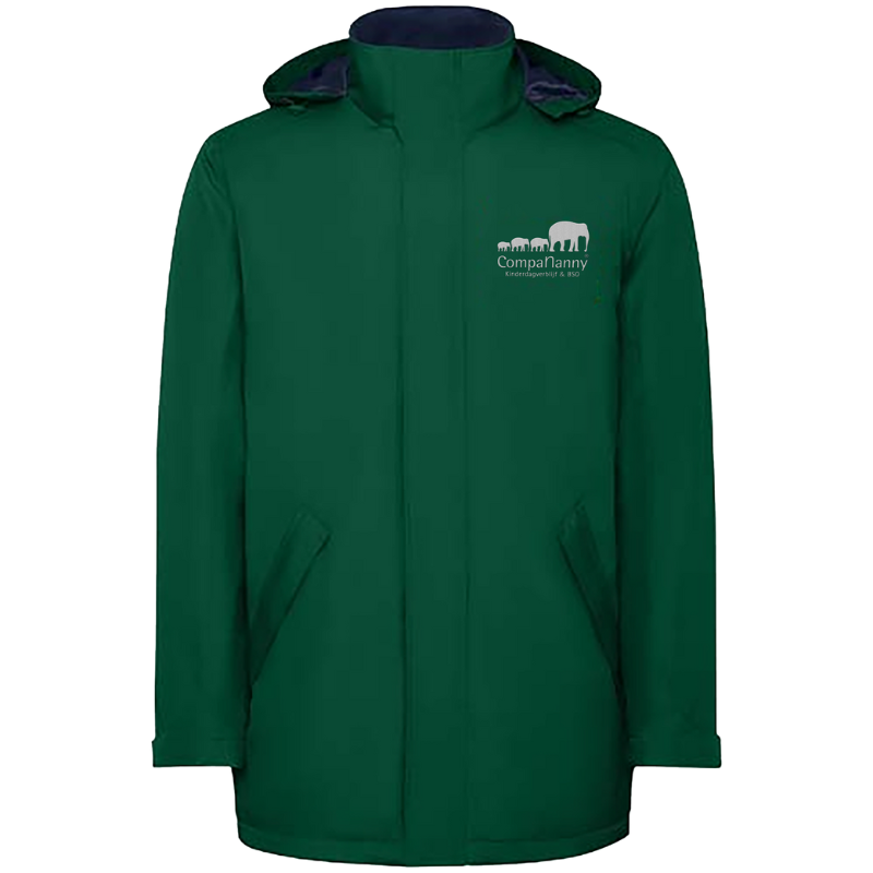 Compananny parka jas | Geweven van gerecycled polyester | Voor heren | Hoge kraag met opvouwbare capuchon