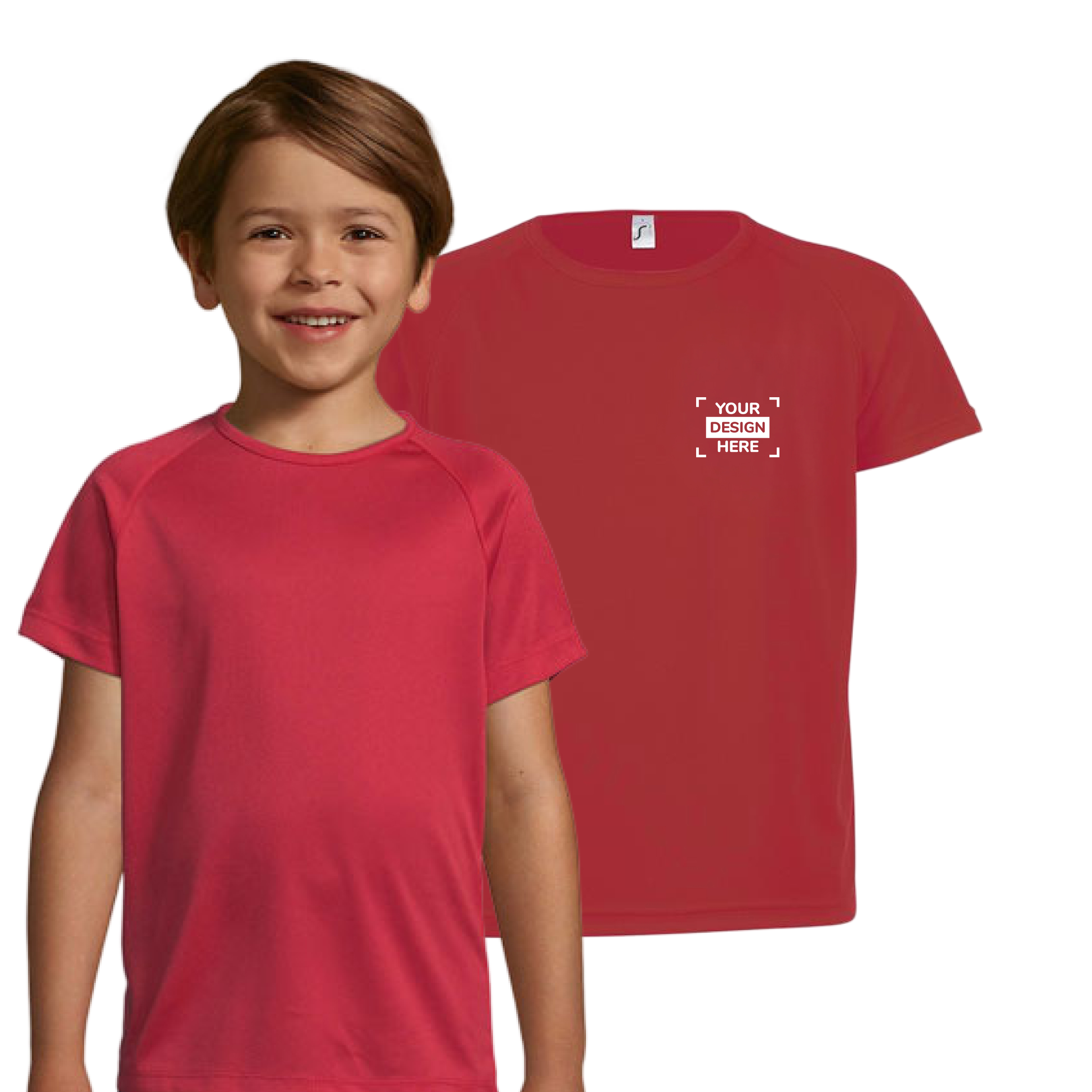 Camiseta deportiva SOL'S | Poliéster de malla 140 g/m² | Para niños | 100% transpirable