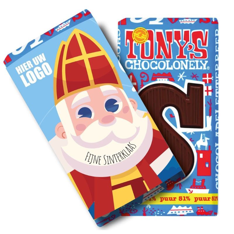 Tablette de chocolat Tony's Chocolonely | Chocolat au lait lettre S | 180g | Personnalisez votre emballage Tablette de chocolat Tony's Chocolonely | Chocolat au lait lettre S | 180g | Personnalisez votre emballage