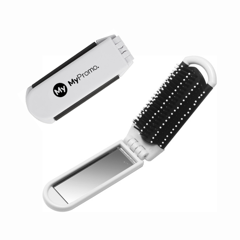 Brosse à Cheveux Pliable Top Model – Avec Miroir – 3 Designs : Ours, Panda, Zèbre