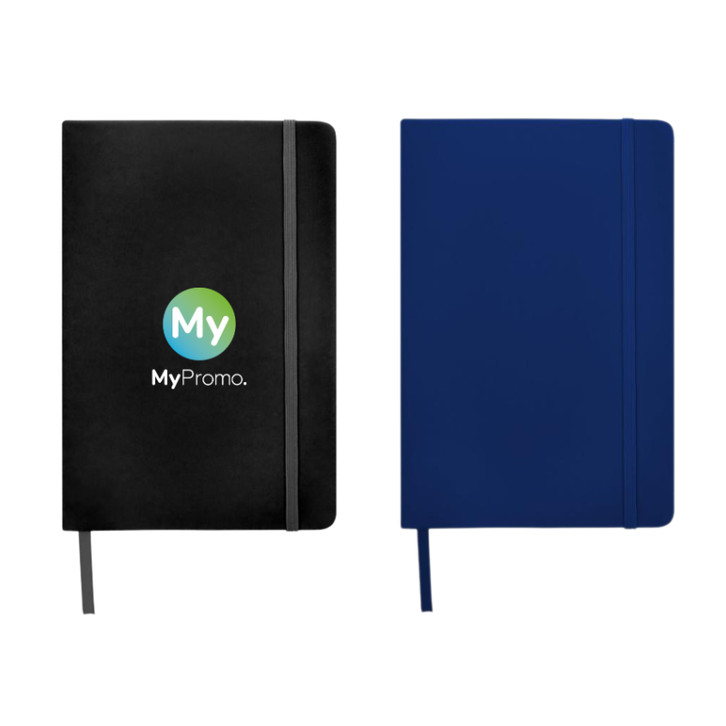 A5-notitieboek | Papier 60g/m² & PU | 192 pagina’s met stippen | Met elastiek en lint