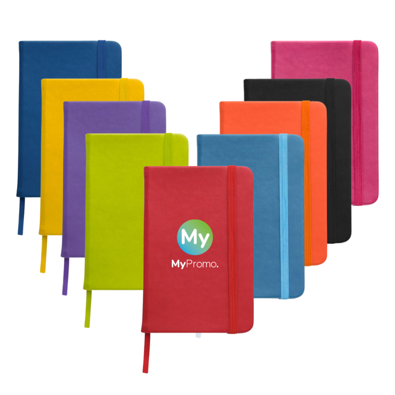 A6 Notizbuch | PU | 96 linierte Seiten | Leseband & Gummiband