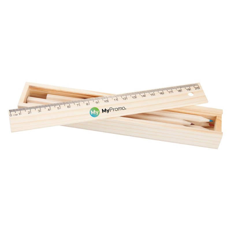Colour pencil set | Wood | Incl 20cm ruler