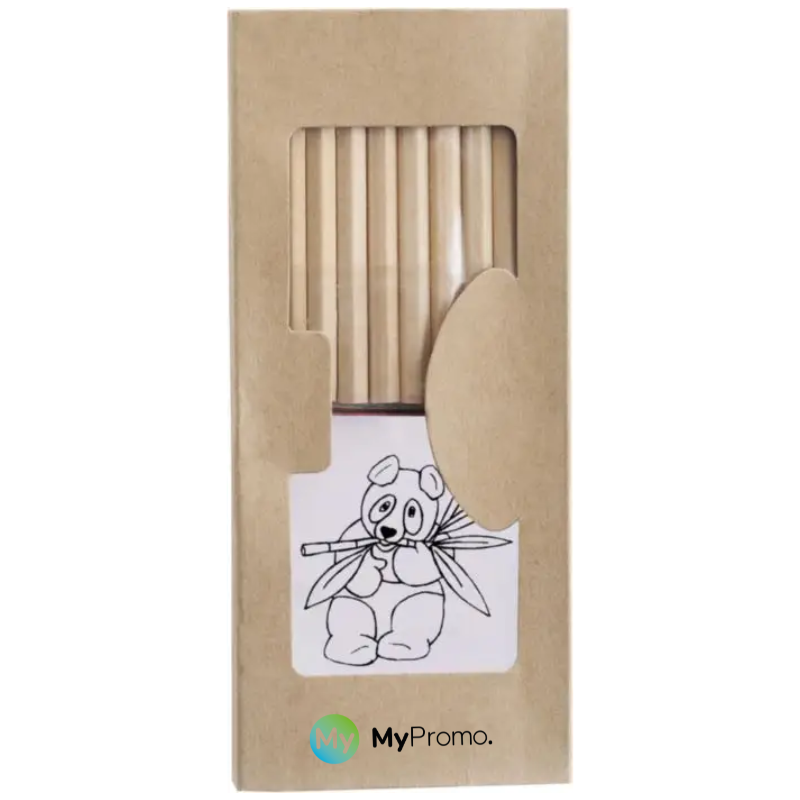 Zeichen-Set | Karton | Mit 10 Buntstiften, 15 cm Lineal & Anspitzer | Umweltfreundlich