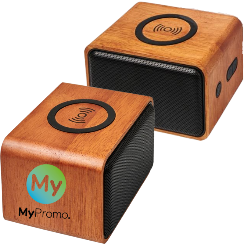 Lautsprecher | ABS-Kunststoff & Holz | Inkl. kabelloses Ladepad