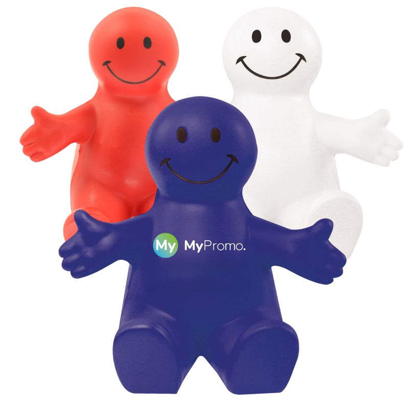 50 Personalised Smiley stress ball phone holder PU