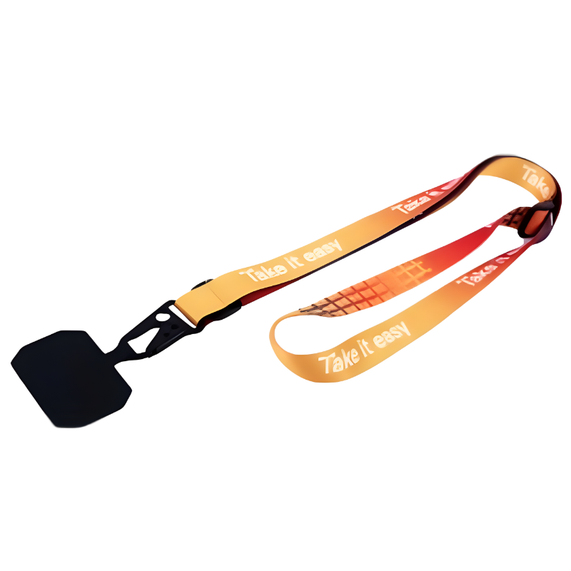 Lanière bandoulière | Polyester | 20 mm x 1000 mm | Avec patch pour téléphone | Personnalisable Lanière bandoulière | Polyester | 20 mm x 1000 mm | Avec patch pour téléphone | Personnalisable