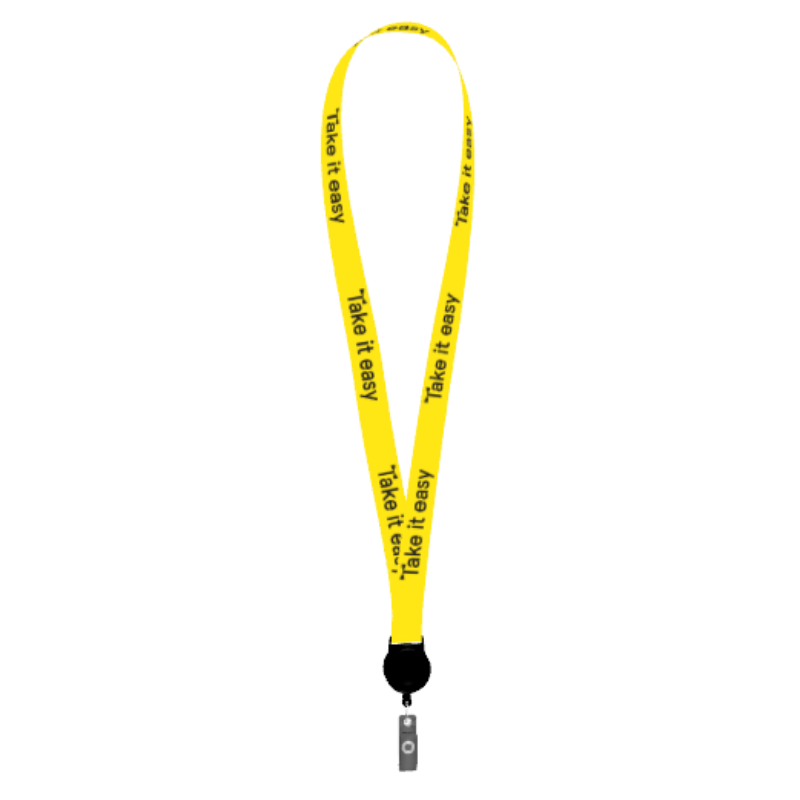 Sublimations-Lanyard | Polyester | 20 mm | Mit Skipasshalter | Beidseitiger Vollfarbdruck
