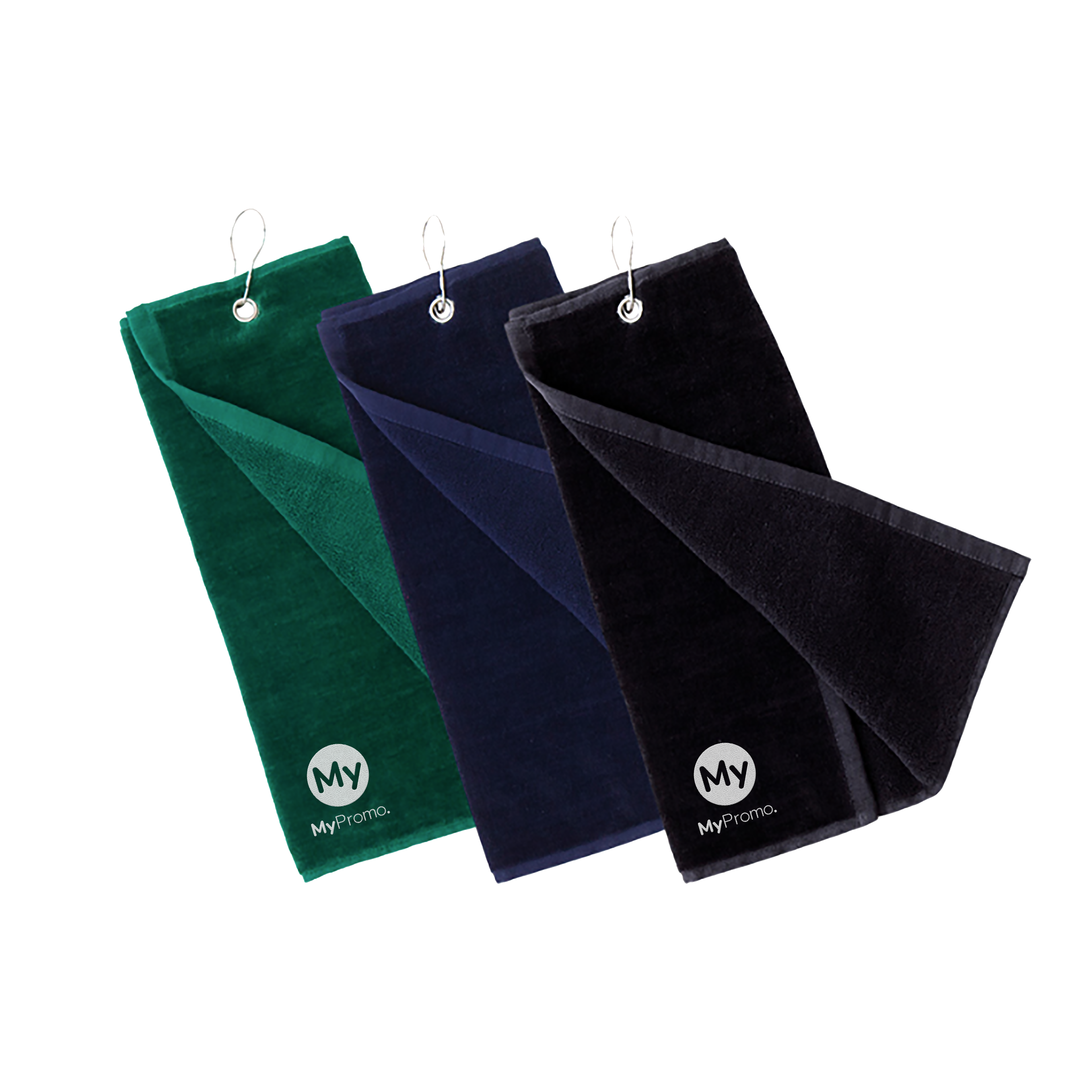 Golf Towel | 40x50cm | In absorbent and cotton 650g/m2 | With eyelet and carabiner closure