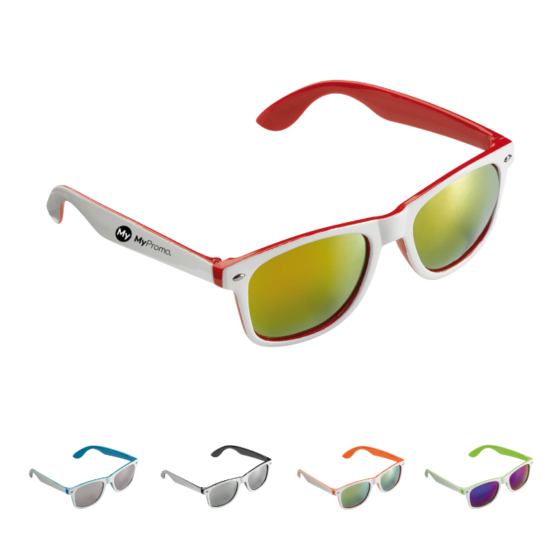 Trendy sunglasses | Mirrored lenses | Two-tone colour scheme