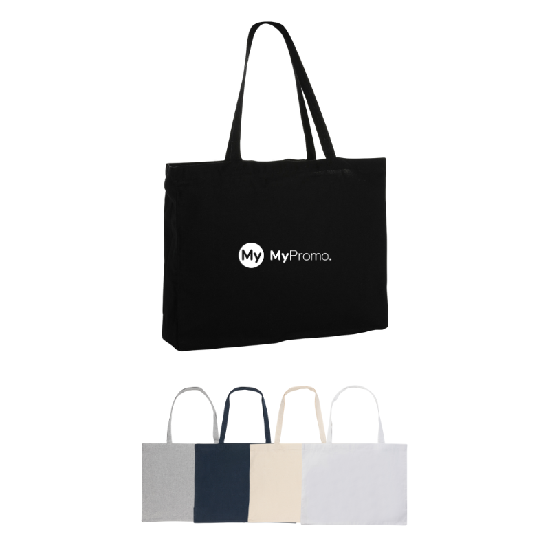 Einkaufstasche | Recycelte Baumwolle 145g/m² | AWARE™-Tracker | Mit Seitenfalte