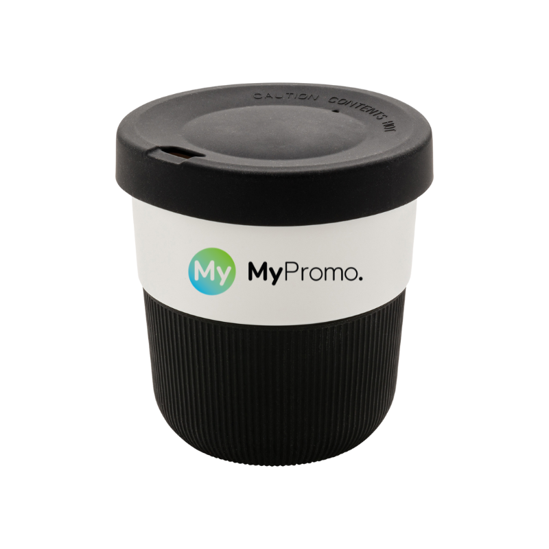 Isolierbecher | PLA | 280 ml | Mit Silikongriff | Nachhaltig