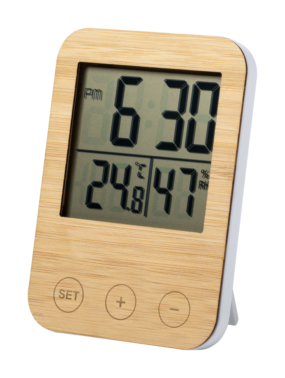 Stazione meteorologica | Bambù | Orologio digitale