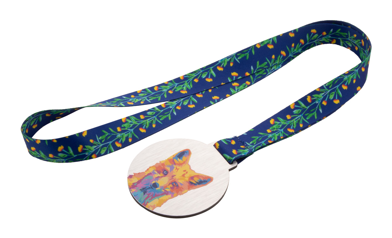 Medaille | Aluminium & rPET | Full colour | Voor feestelijke gelegenheden | Zilver