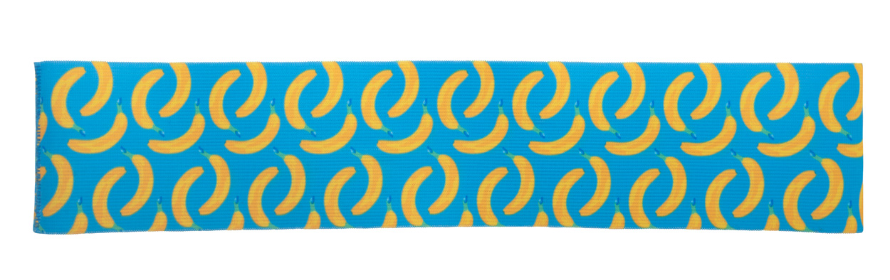 Bande de fitness | Polyester | 400 x 80 mm | Quadrichromie | Blanc Bande de fitness | Polyester | 400 x 80 mm | Quadrichromie | Blanc