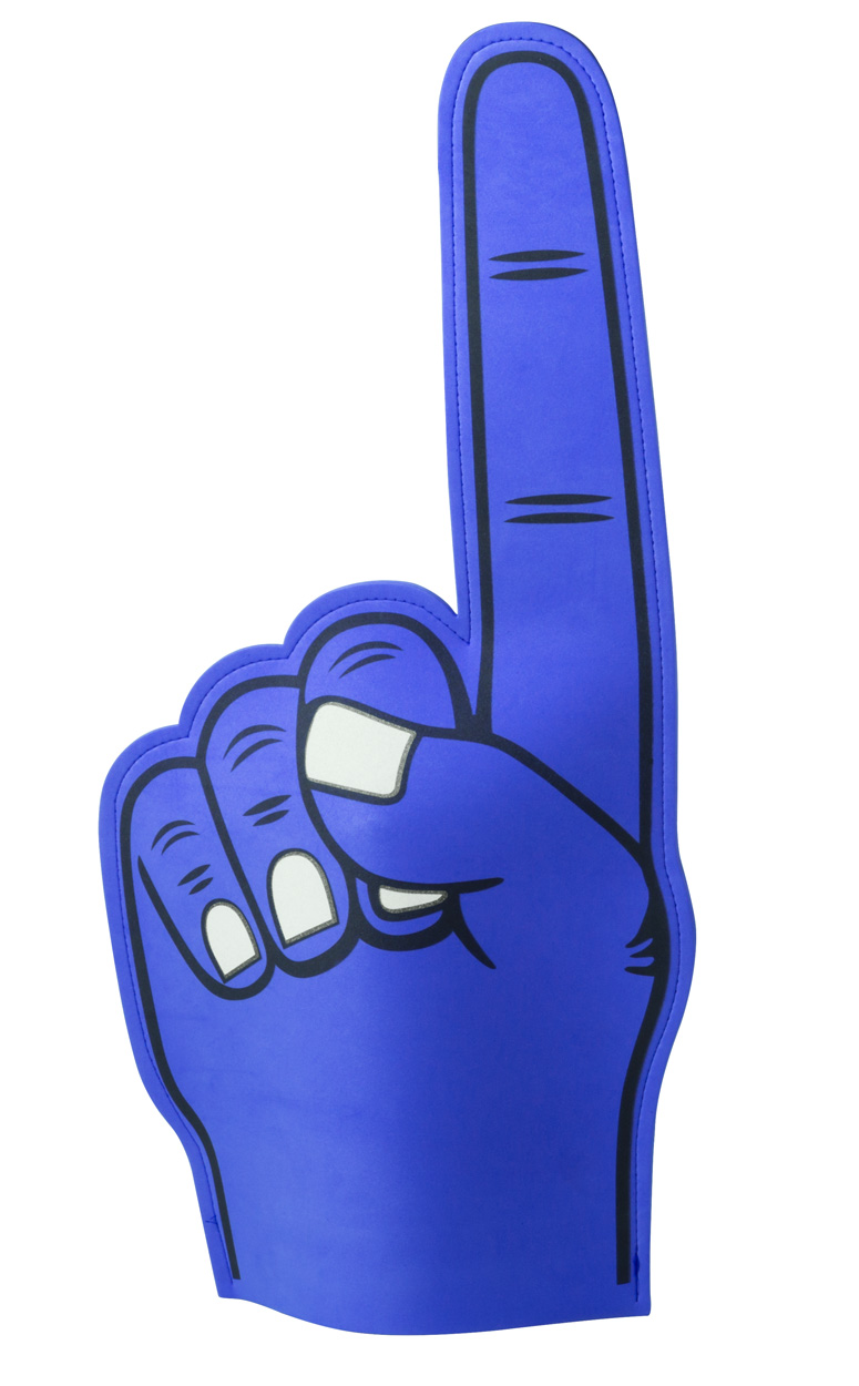 Vrolijke vinger | EVA-schuim | Grote oppervlaktebedrukking | Blauw