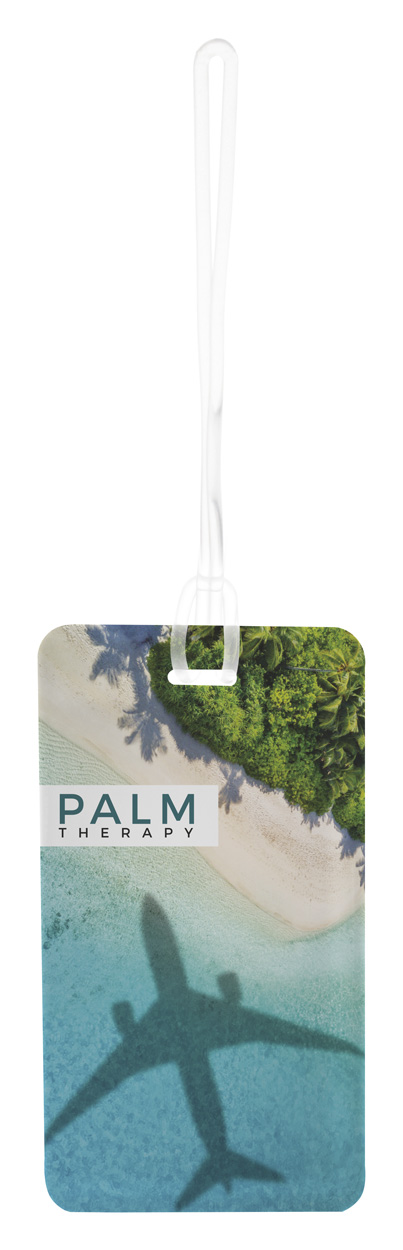 Luggage tag | Plastic | Paper insert | White