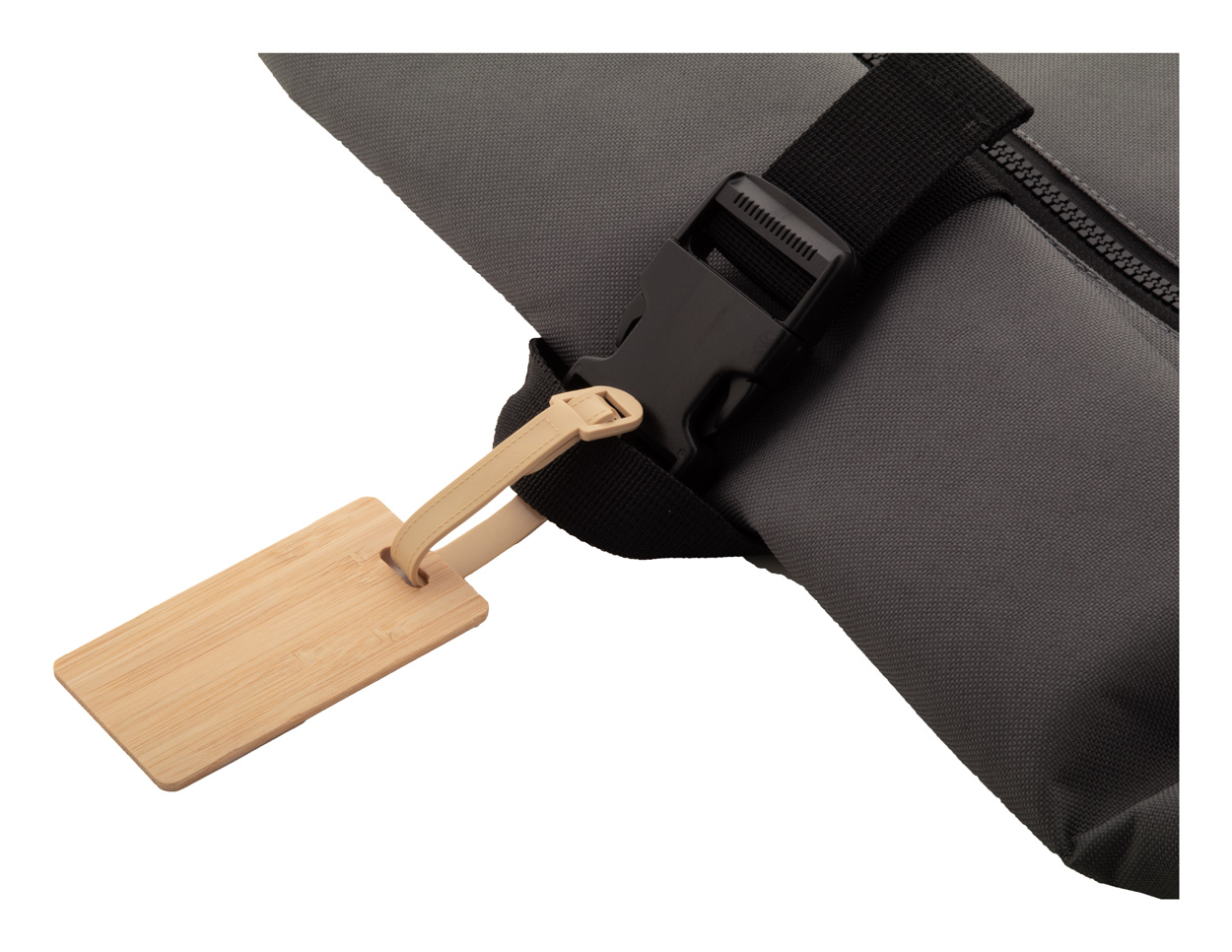 Luggage tag | Bamboo | 150×50×3 mm | Incl strap and buckle | Natural
