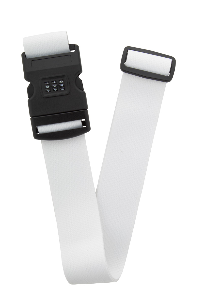 Custom bagage riem Terminal II Wit
