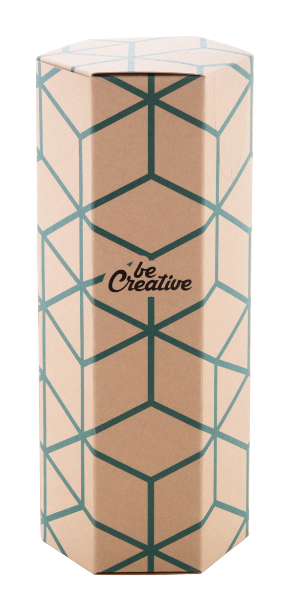 Tissue box | Recycled kraft paper | 90×213×90 mm | Hexagonal | Made in Europe | Natural