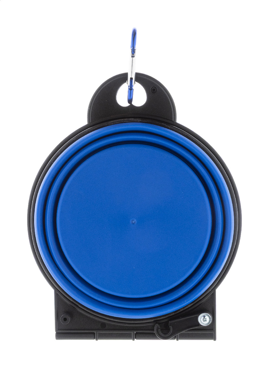 Gamelle pliable pour animaux | TPE | 2 x 450 ml | Mousqueton en aluminium | Bleu