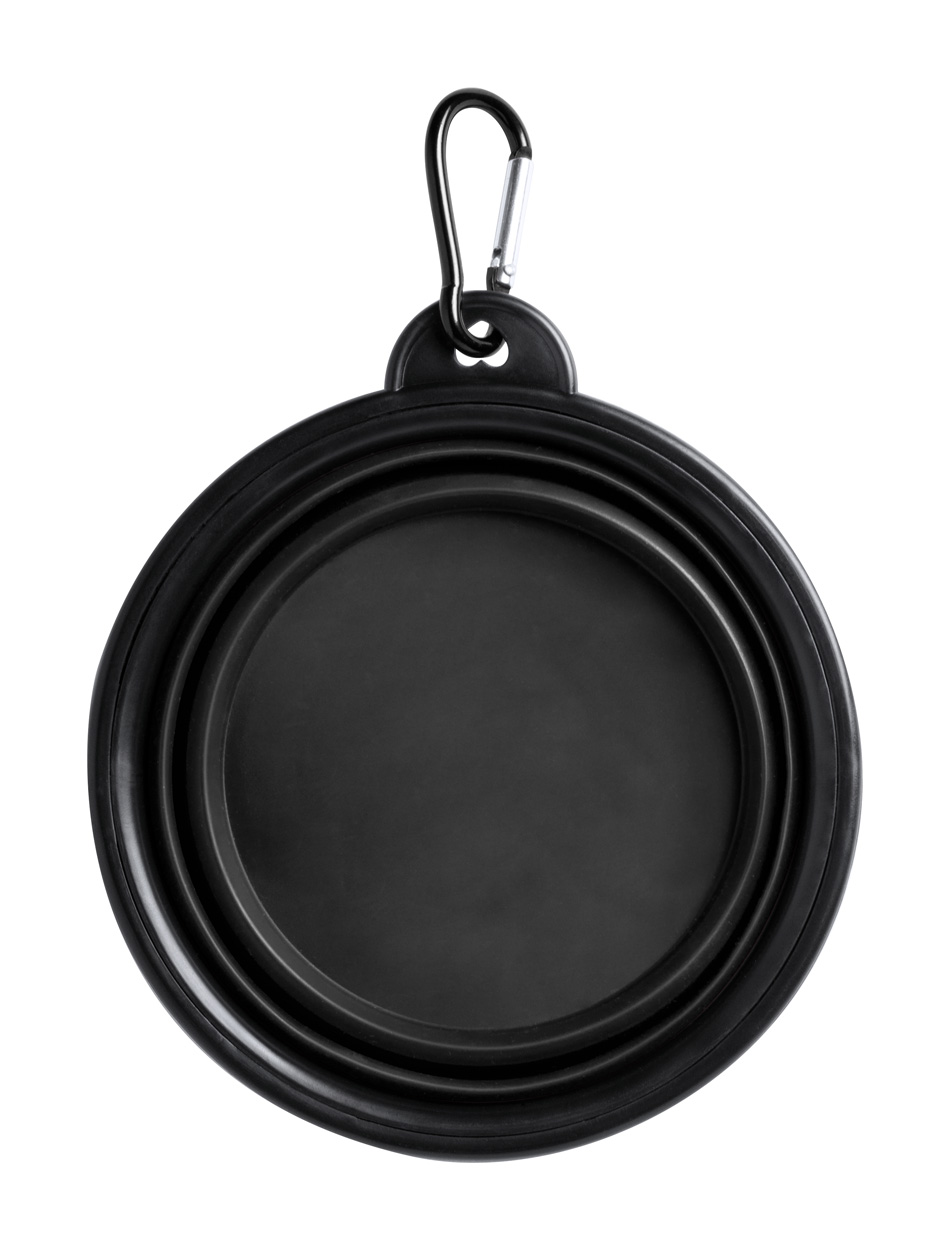 Faltbarer Hundenapf | Kunststoff | 450 ml | Inkl. passendem farbigen Karabiner | Schwarz Faltbarer Hundenapf | Kunststoff | 450 ml | Inkl. passendem farbigen Karabiner | Schwarz