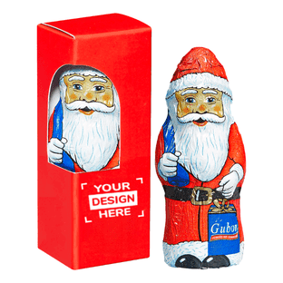 Festive personalised Santa Claus themed candy with branding