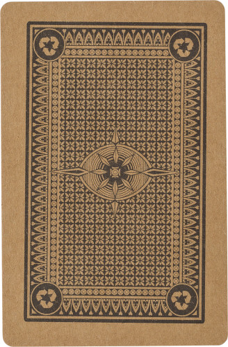 Speelkaarten | Kraftpapier 250g/m² | 54 kaarten | Gerecyclede kartonnen doos | Full colour | bruin