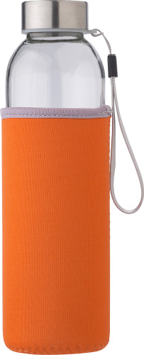 Glazen fles (500 ml) zwart