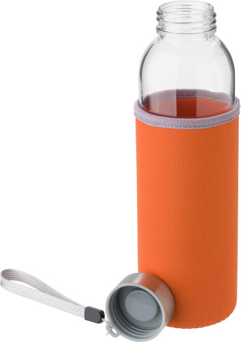 Glazen fles (500 ml) zwart
