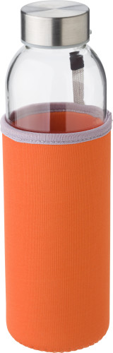 Glazen fles (500 ml) zwart