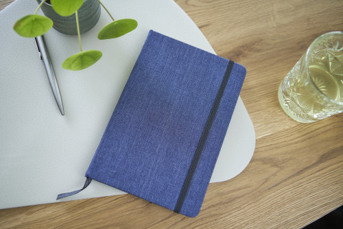 A5-notitieboek | Denim & papier 70g/m² | 80 gelinieerde pagina’s | Full colour bedrukking | blauw A5-notitieboek | Denim & papier 70g/m² | 80 gelinieerde pagina’s | Full colour bedrukking | blauw