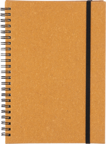 A5 Notizbuch | Recyceltes Leder | 80 linierte Seiten | Schwarz