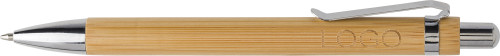 Eco ballpoint pen | Bamboo | Metal clip | black