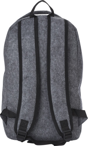 Felt backpack | Rpet and polyester | One size | One large compartment with zipper | dark grey Felt backpack | Rpet and polyester | One size | One large compartment with zipper | dark grey