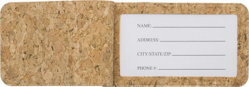 Gepäckanhänger | Kork | Mit elastischem Band | Für persönliche Daten | Braun Gepäckanhänger | Kork | Mit elastischem Band | Für persönliche Daten | Braun