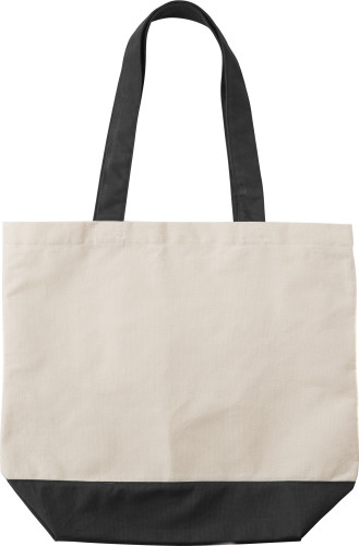 Tote bag | Toile de coton 280 g/m² | 150x40x45 cm | Un grand compartiment | noir