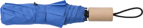 Umbrella | rPET | Oak wood handle | Incl. pouch | navy