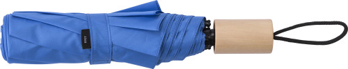 Umbrella | rPET | Oak wood handle | Incl. pouch | navy