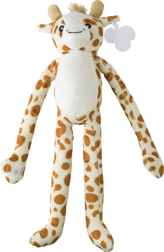 Peluche girafe | Polypropylène & polyester | Avec fermeture velcro | Impression sur étiquette