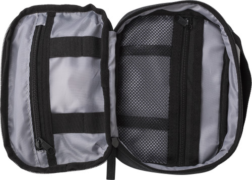 Reisetasche | 600D Polyester | 19,0x4,5x13,5 cm | Mehrere Taschen | anthrazit