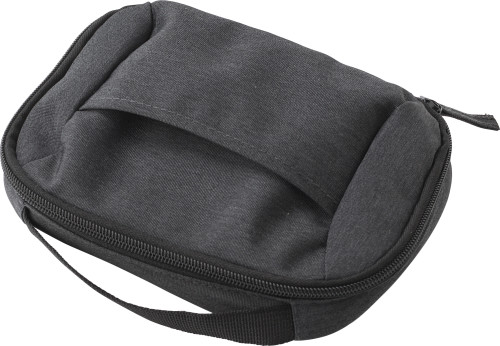 Reisetasche | 600D Polyester | 19,0x4,5x13,5 cm | Mehrere Taschen | anthrazit