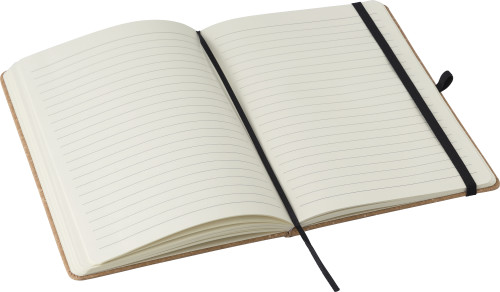 A5 notitieboek | Gerecycled leer | 200 gelinieerde pagina's | Duurzaam | zwart