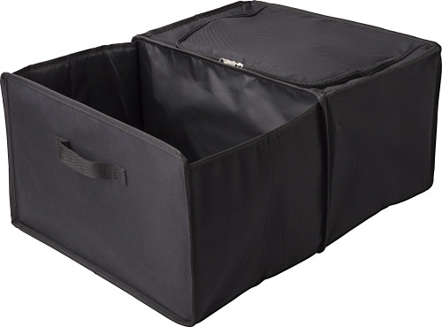 Auto-organizer | Polyester | Twee compartimenten | Gesloten koeltas | zwart