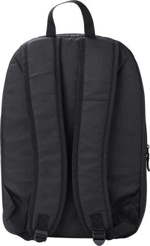 Laptop backpack 15" | rPET | 30x9x 43cm | Large compartment & small pocket on front | black