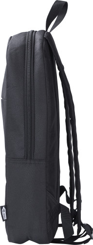 Laptop backpack 15" | rPET | 30x9x 43cm | Large compartment & small pocket on front | black