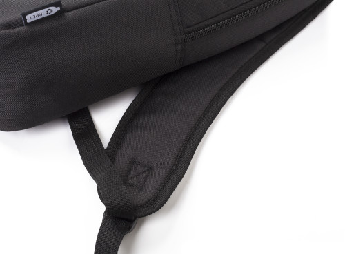 Laptop backpack 15" | rPET | 30x9x 43cm | Large compartment & small pocket on front | black