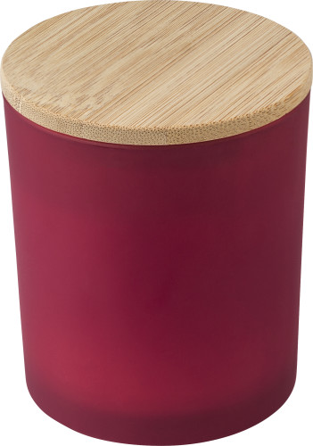 Glaskerze | Deckel aus Bambus und Pflanzenwachs | 46 Std. Brenndauer | 4 verschiedene Aromen | Schwarz Glaskerze | Deckel aus Bambus und Pflanzenwachs | 46 Std. Brenndauer | 4 verschiedene Aromen | Schwarz